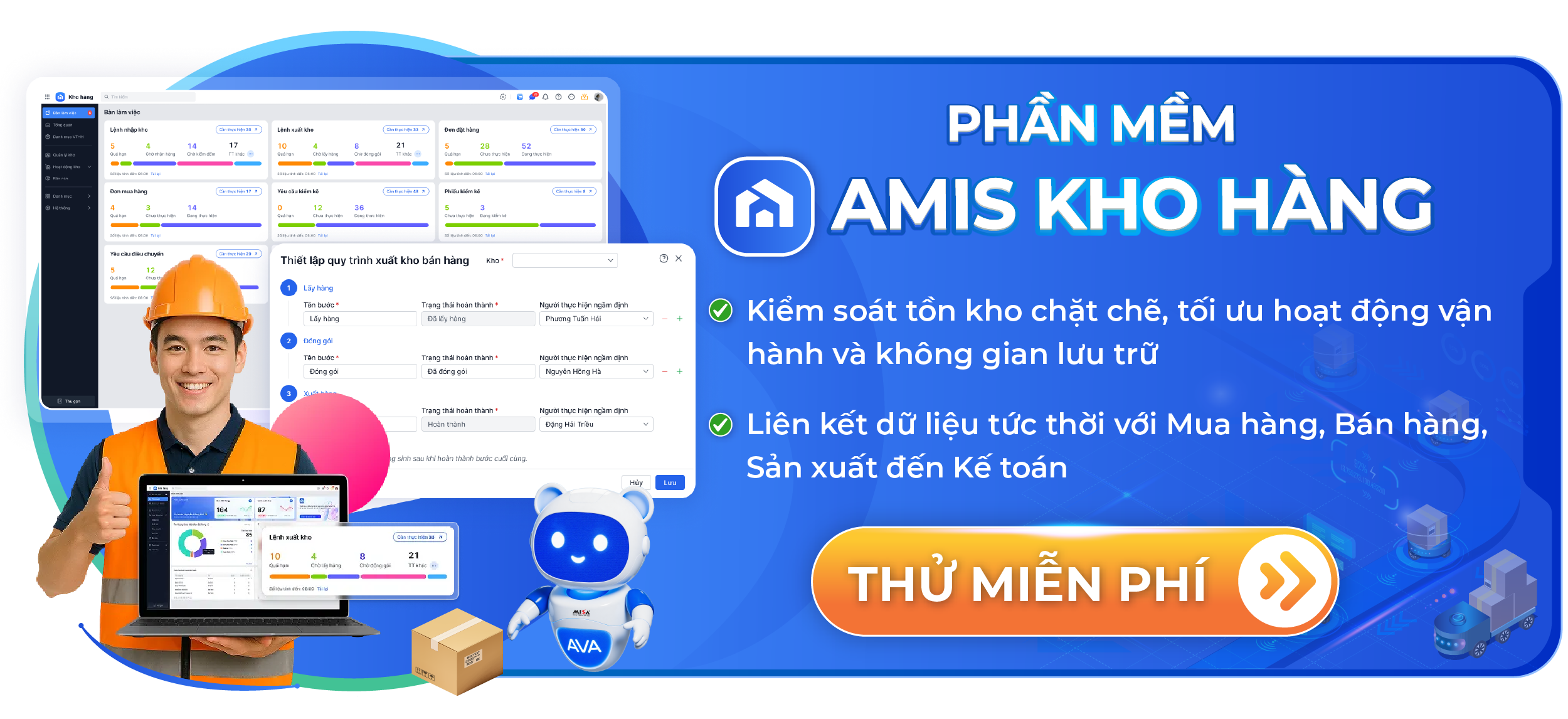 Dùng thử miễn phí MISA AMIS kho hàng