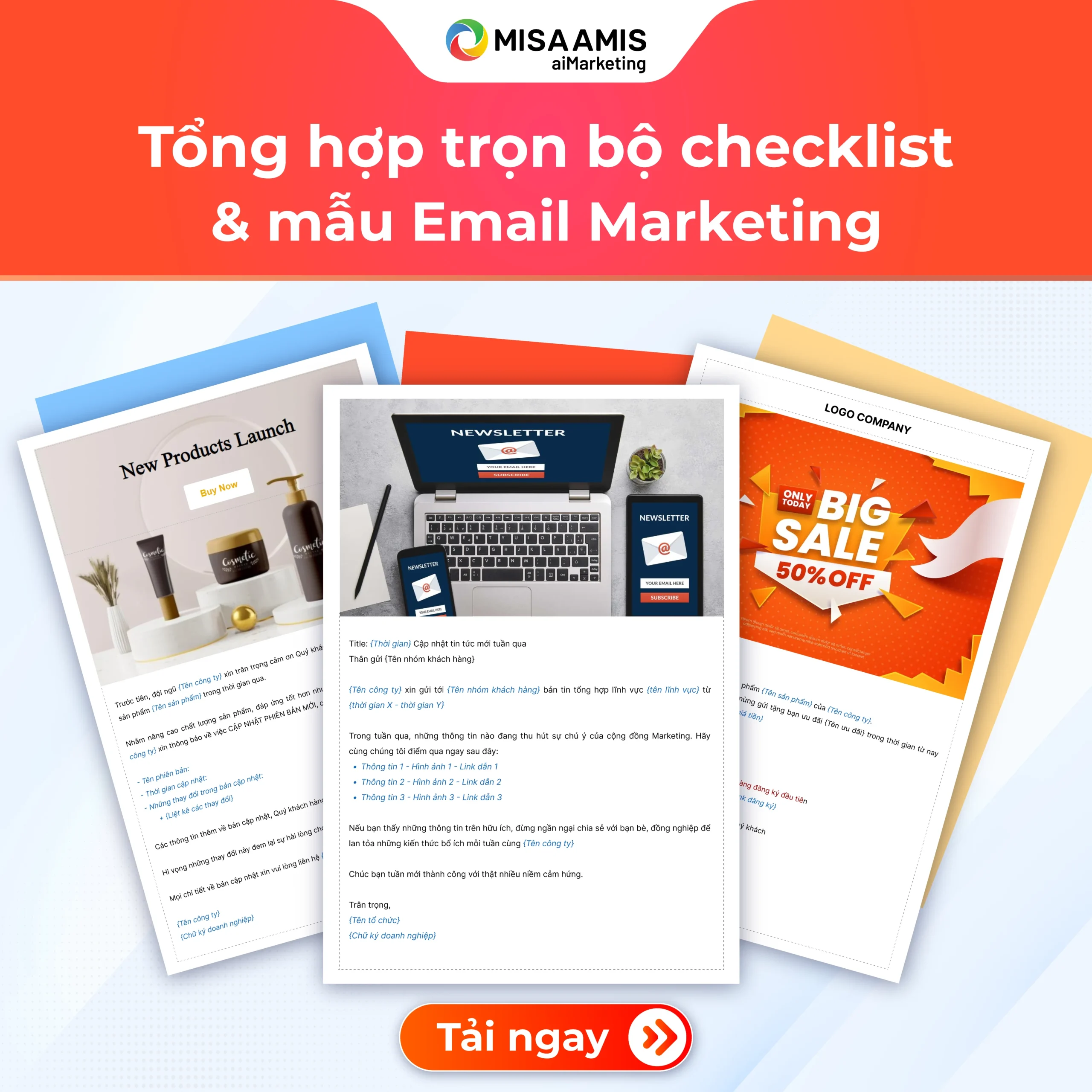 CTA template email marketing