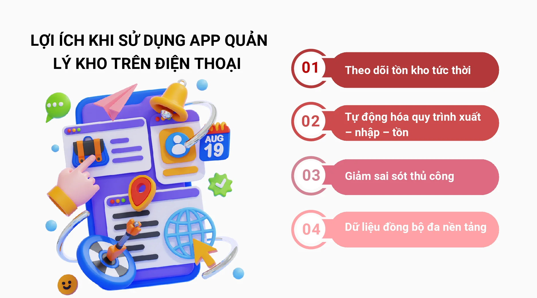 Lợi ích khi sử dụng app quản lý kho trên điện thoại