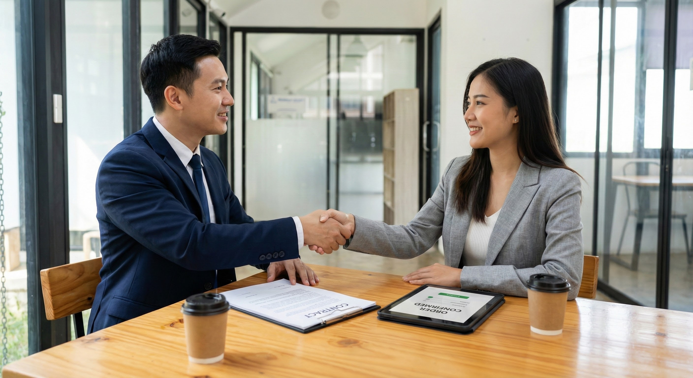 Chốt đơn hàng là bước thứ 6 trong quy trình bán hàng của công ty sản xuất