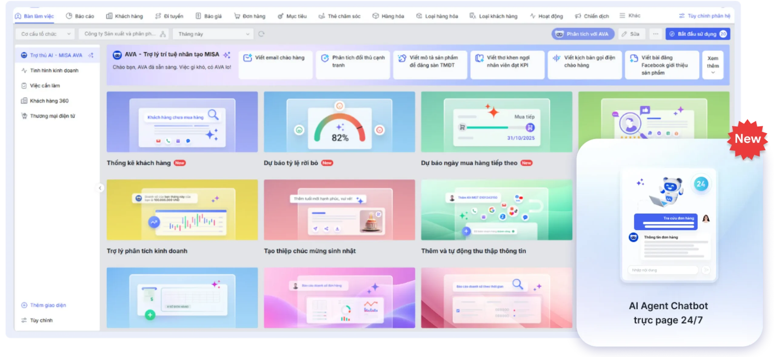 Hệ thống tính năng AI