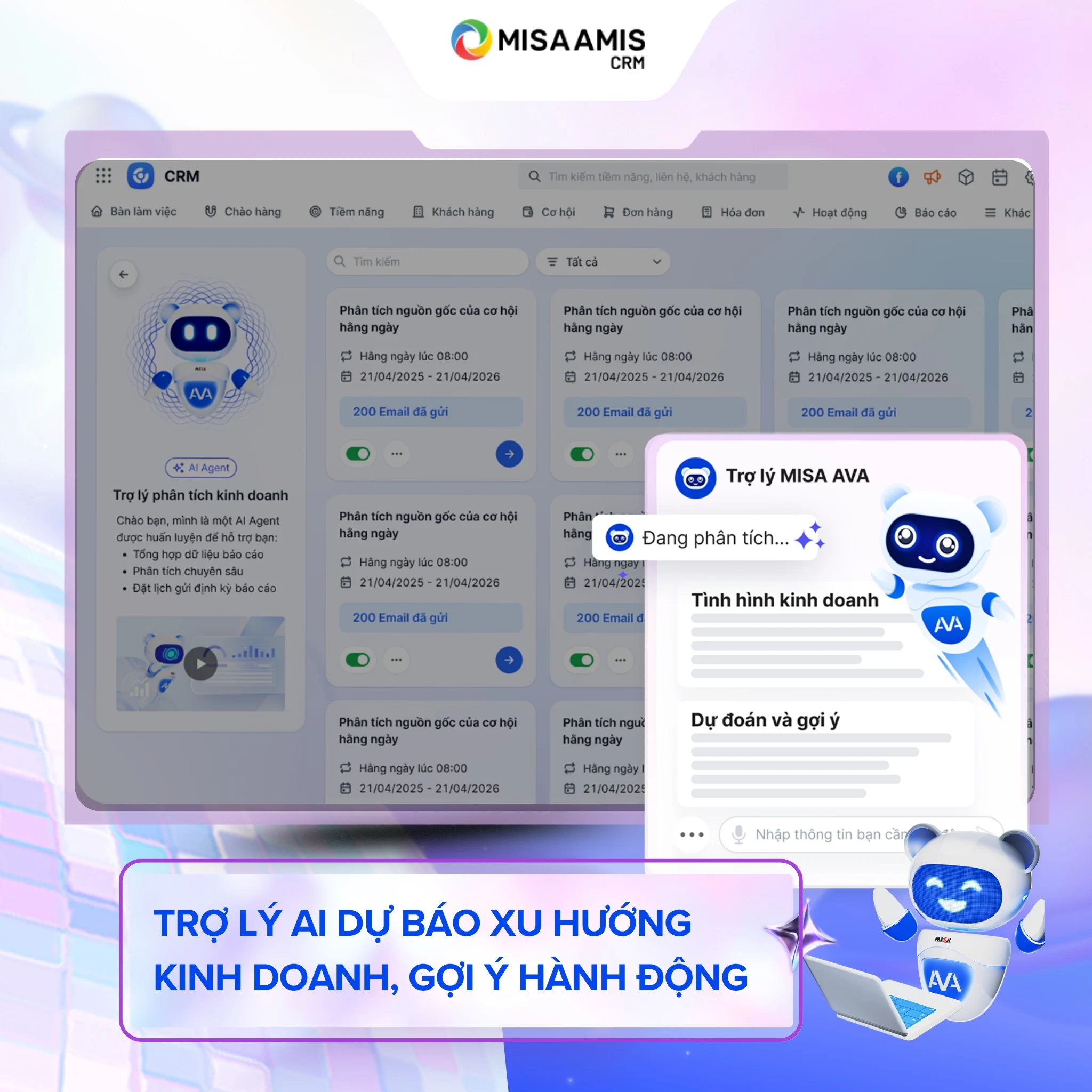 Tính năng AI dự báo rời bỏ trên phần mềm MISA AMIS CRM