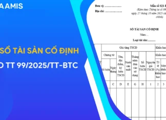 Mẫu Sổ tài sản cố định theo Thông tư 99/2025/TT-BTC