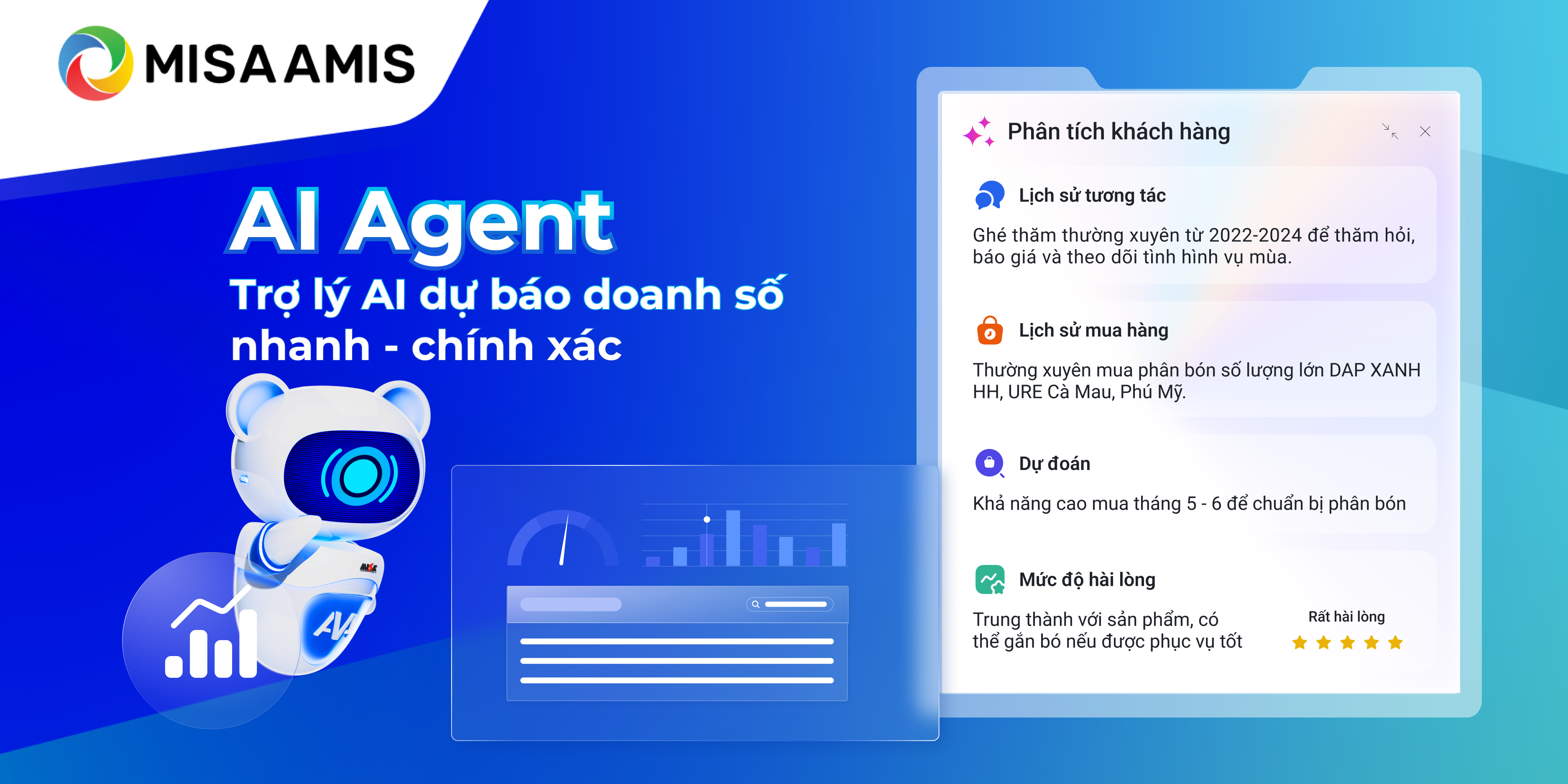AI Agent dự báo doanh số tích hợp trong phần mềm MISA AMIS CRM