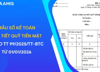 Mẫu sổ kế toán chi tiết quỹ tiền mặt S07a-DN theo Thông tư 99 từ 1/1/2026