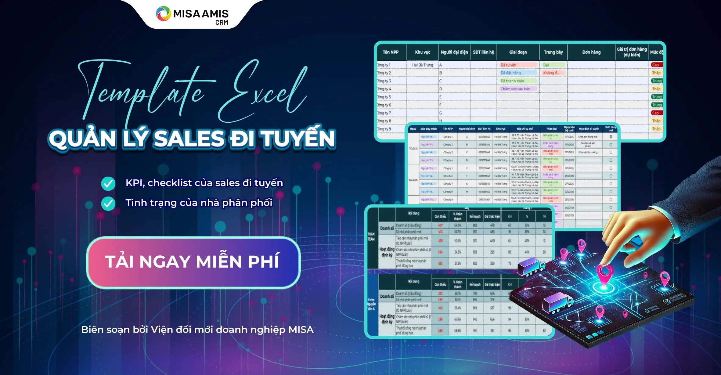 Tải Template quản lý Sales đi tuyến miễn phí