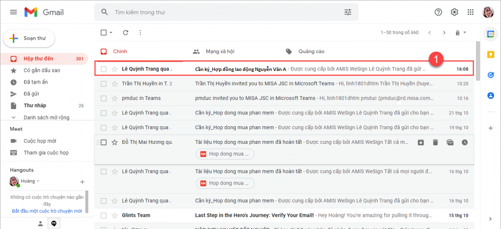 Hệ thống gửi mail ký hợp đồng điện tử