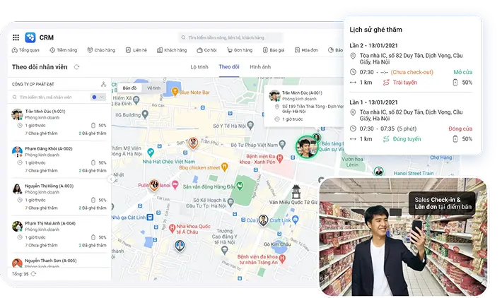 AMIS CRM quản lý toàn bộ hệ thống phân phối trên 1 nền tảng duy nhất