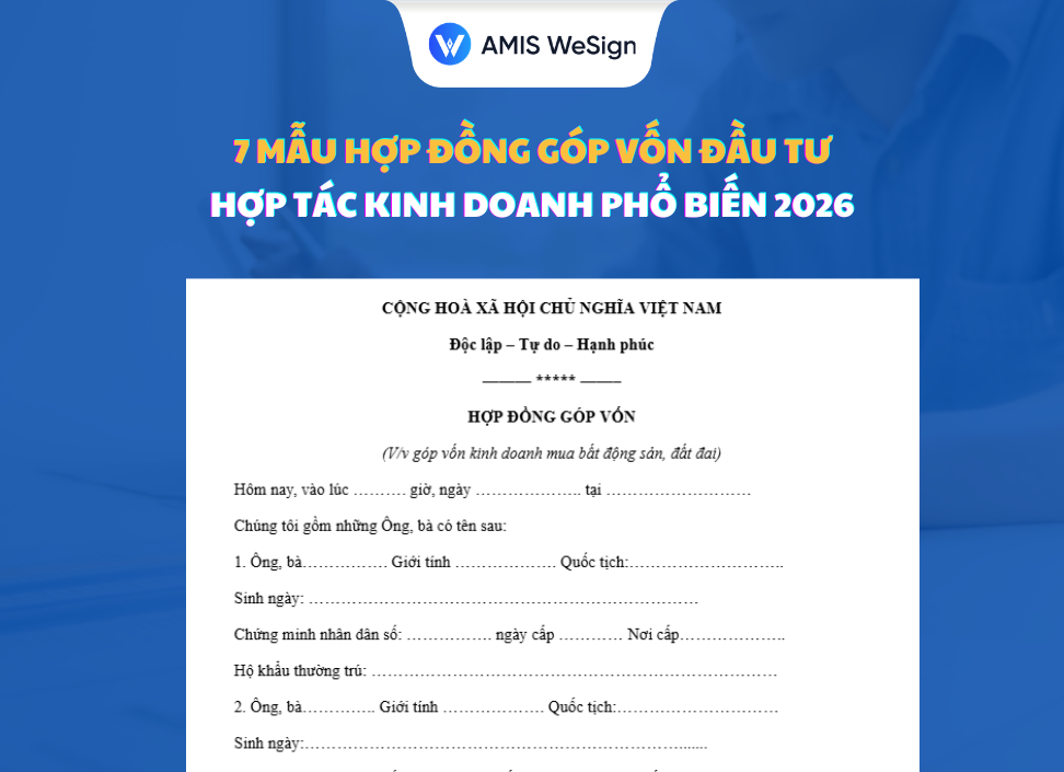 hợp đồng góp vốn