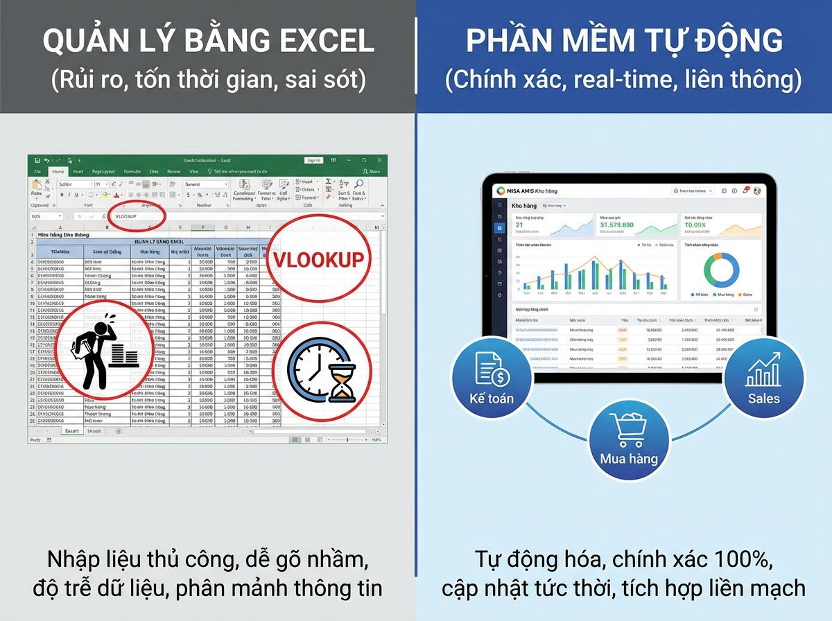 so sánh quản lý thủ công và phần mềm kho