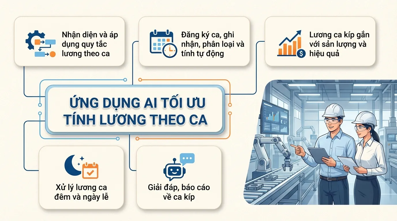 Ứng dụng nền tảng AI tối ưu tính lương theo ca