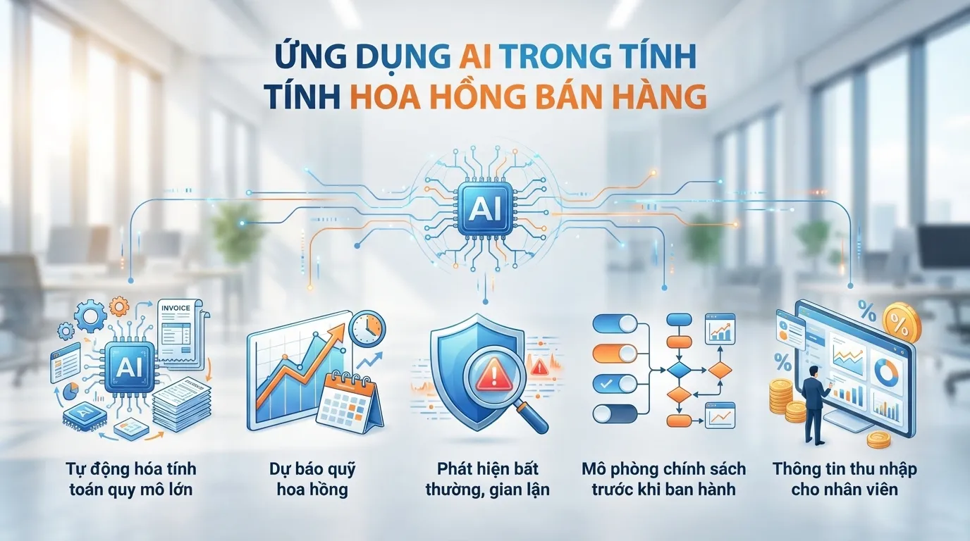 ứng dụng nền tảng ai trong tính hoa hồng bán hàng