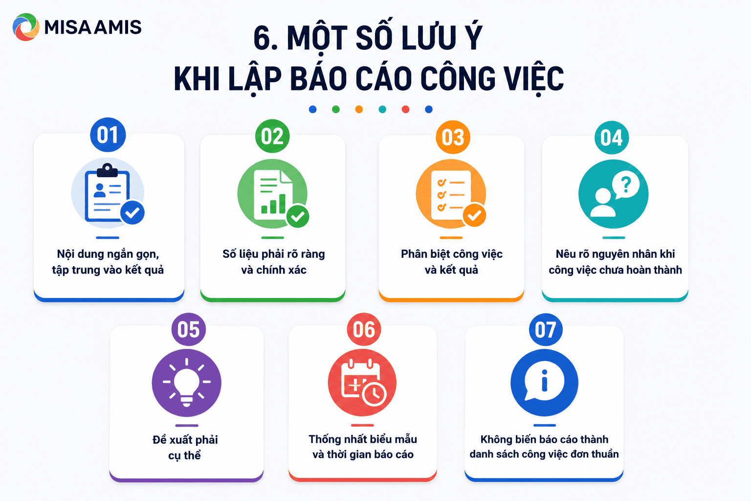 Một số lưu ý khi lập báo cáo công việc