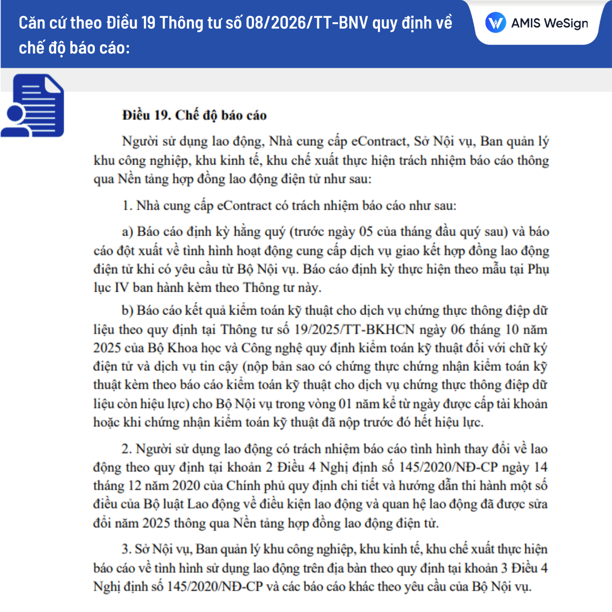 quy định chế độ báo cáo