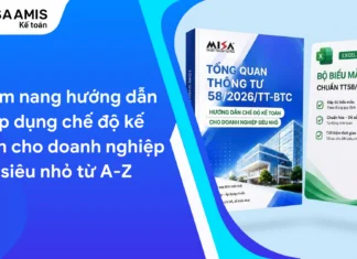 Cẩm nang áp dụng chế độ kế toán doanh nghiệp siêu nhỏ theo Thông tư 58 từ A-Z Hướng dẫn áp dụng chế độ kế toán cho doanh nghiệp siêu nhỏ theo thông tư 58