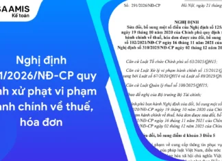 Nghị định 291/2026/NĐ-CP: 6 Điểm mới xử phạt thuế, hóa đơn từ 21/07/2026 Nghị định 291/2026/NĐ-CP