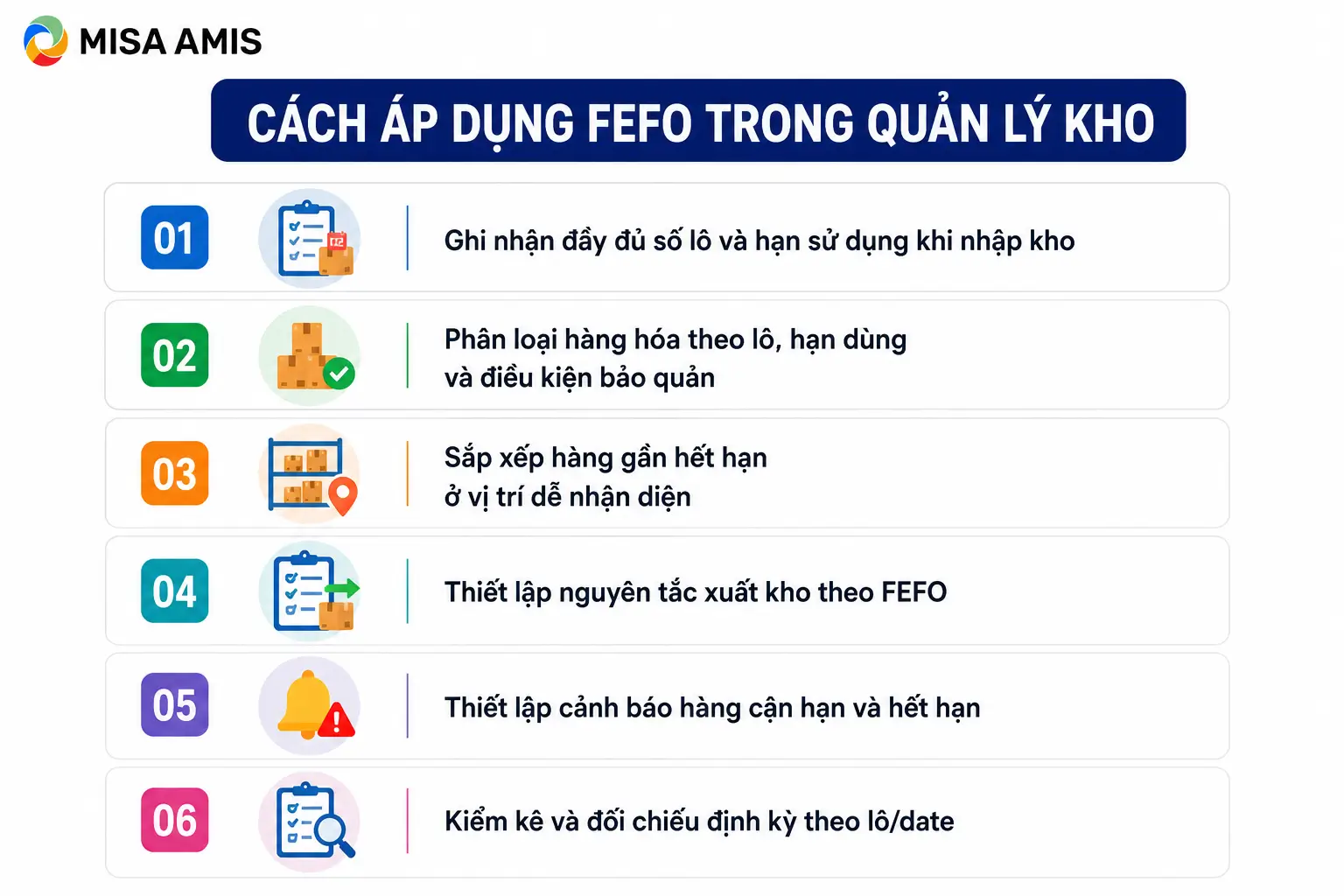 Cách áp dụng FEFO trong quản lý kho