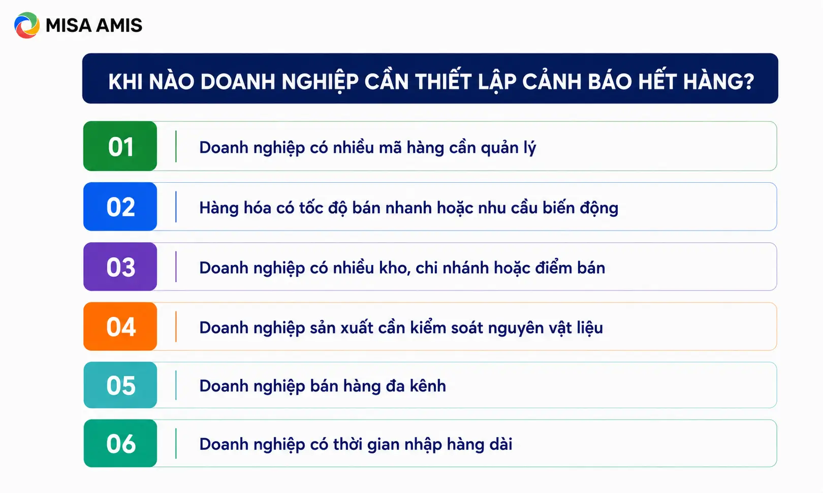 Khi nào doanh nghiệp cần thiết lập cảnh báo hết hàng