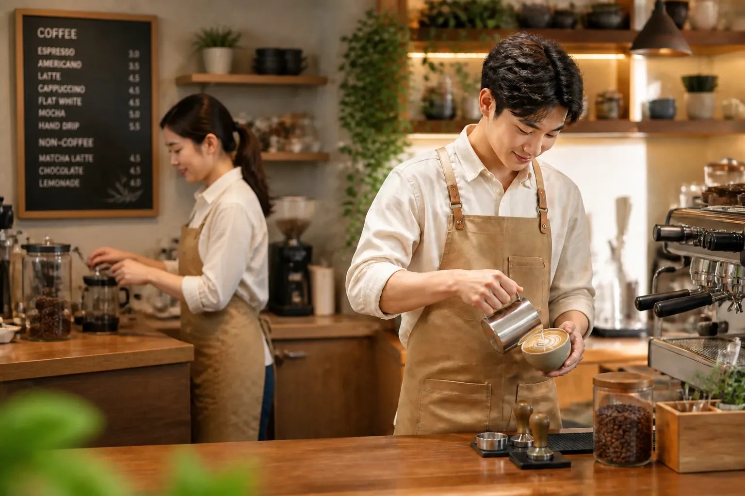 quản lý nhân viên quán cafe