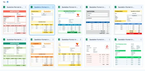 11 biểu mẫu báo giá Excel bản tiếng Anh