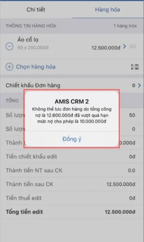 Cảnh báo/Không cho phép đặt hàng khi khách hàng có đơn hàng quá hạn chưa thanh toán