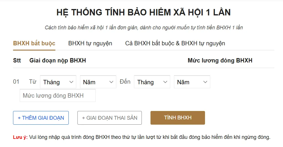 phần mềm tính bhxh 1 lần
