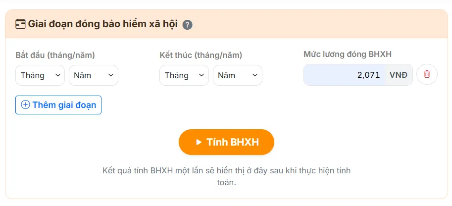 phần mềm tính bhxh 1 lần